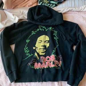 bob marley y2k zip up